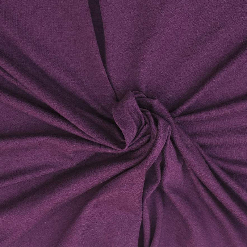 Bamboo Cotton Spandex Jersey Eggplant