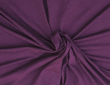 Bamboo Cotton Spandex Jersey Eggplant
