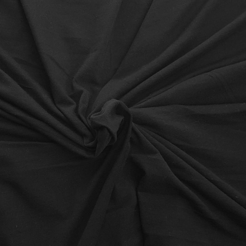 Black Micro Modal Cotton Spandex Jersey Knit