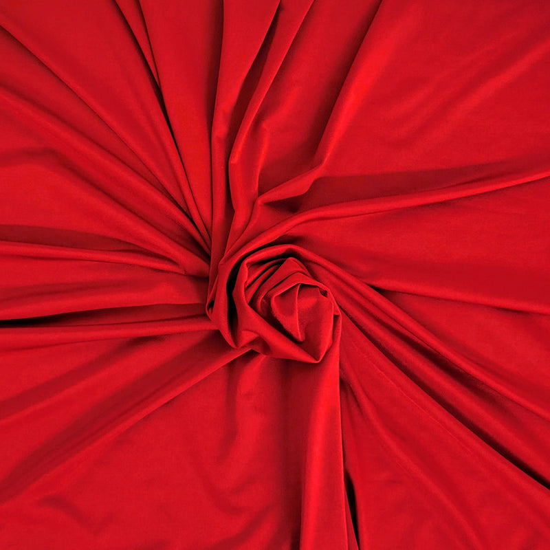 1 Yard Red Nylon Spandex Activewear Jersey Knit Fabric Stretchy Lightweight Material