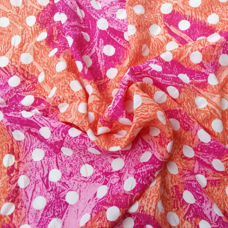 Polka Dot Rayon Acetate Fabric