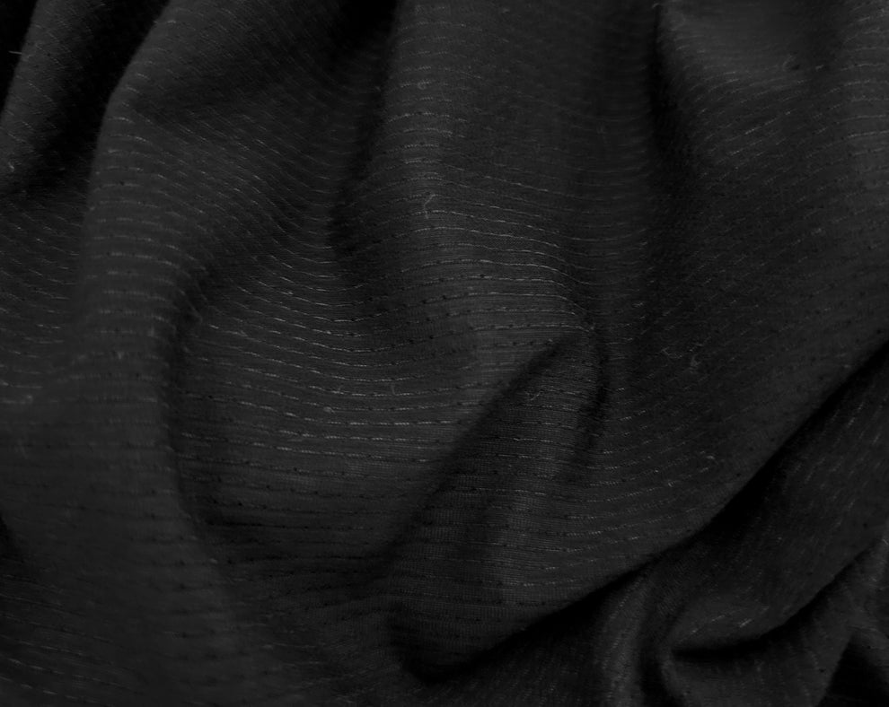 1 Yard Black Micro Modal Spandex Carbon Mesh Jersey Knit Fabric Lightweight Soft Stretch