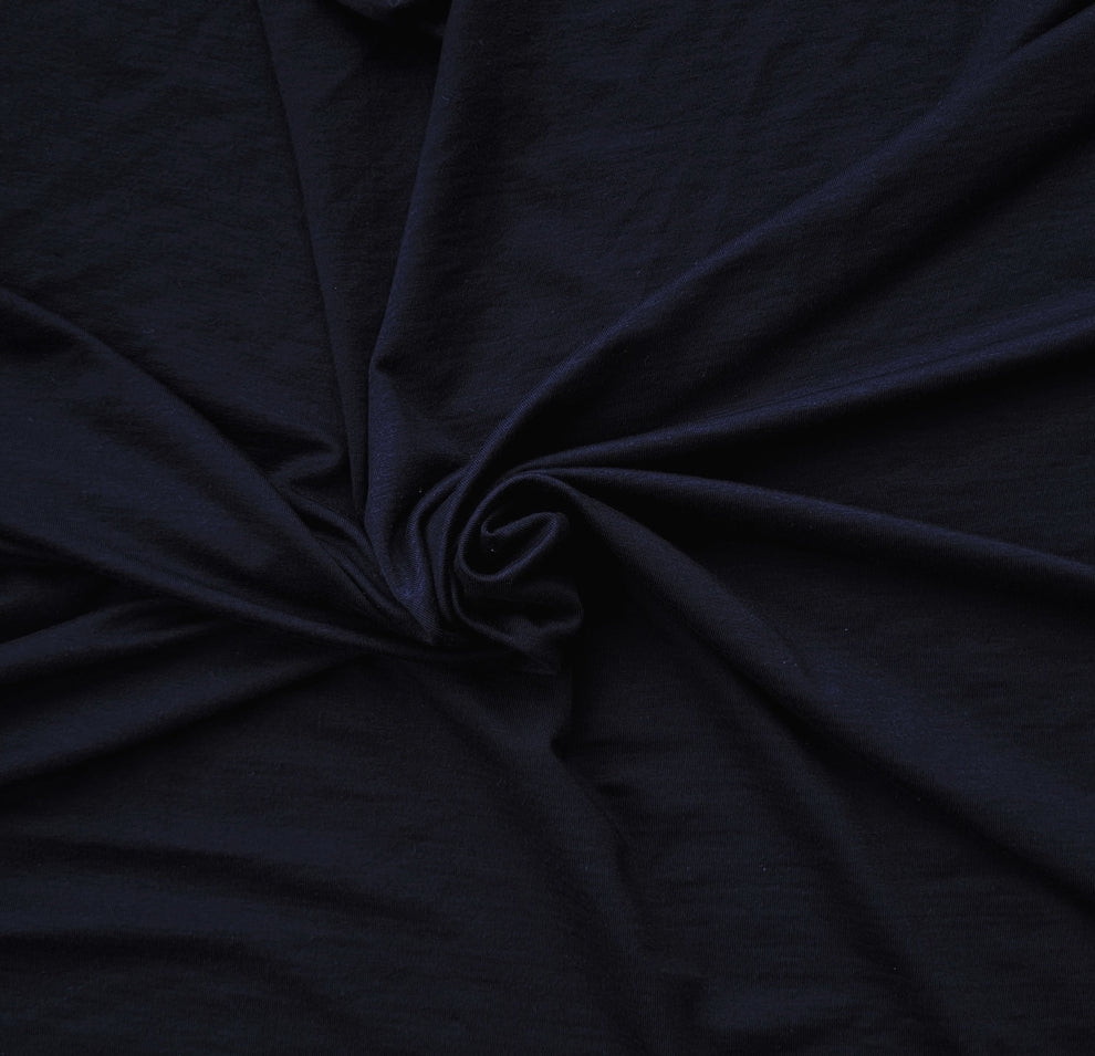 1 Yard Deep King Navy Modal Spandex Jersey Fabric Soft Stretchy Knit