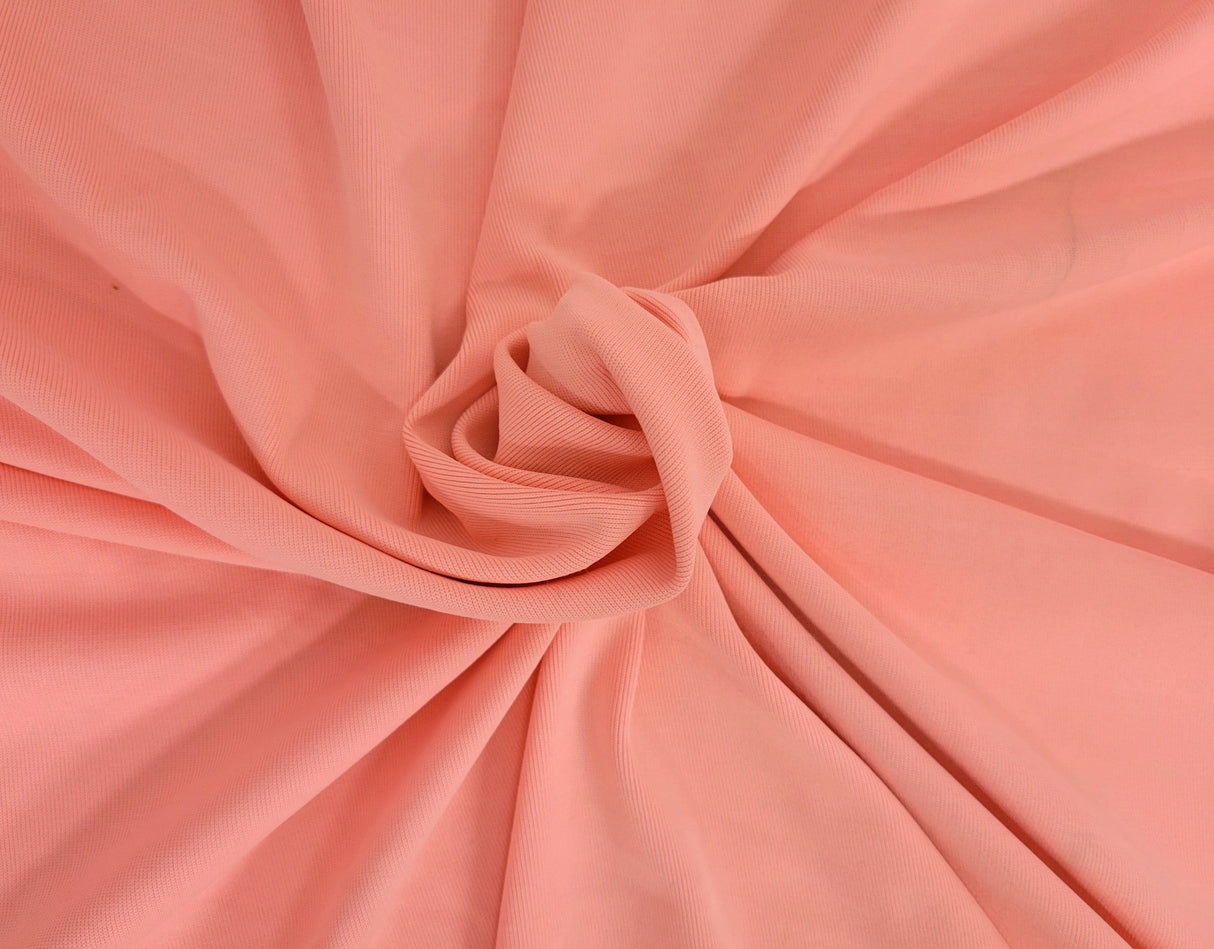 Pink Nylon Spandex Rib Knit