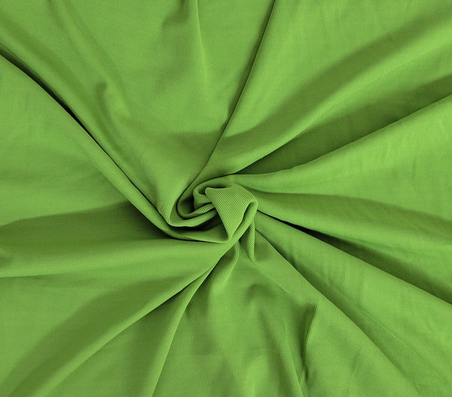 Nylon Spandex 1x1 Rib Knit Wasabi