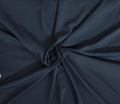 Navy Nylon Spandex Rib Knit Fabric