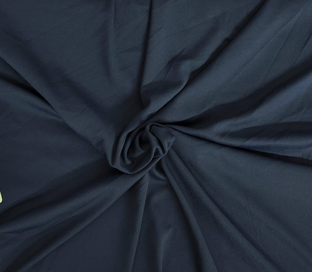 Navy Nylon Spandex Rib Knit Fabric