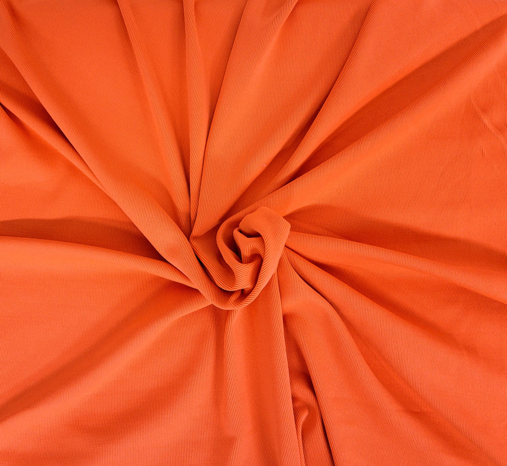 1 Yard Salmon Nylon Spandex 1x1 Rib Knit Fabric Stretchy Soft Material