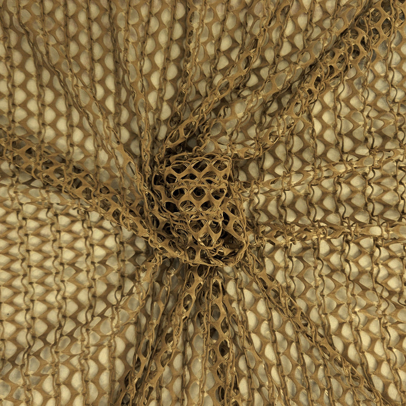 Fishnet Knit Taupe Nylon Polyester