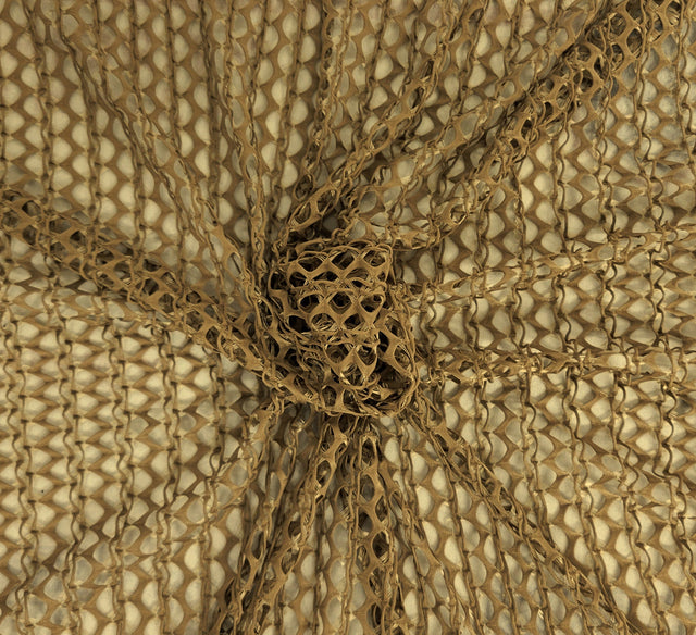 Fishnet Knit Taupe Nylon Polyester