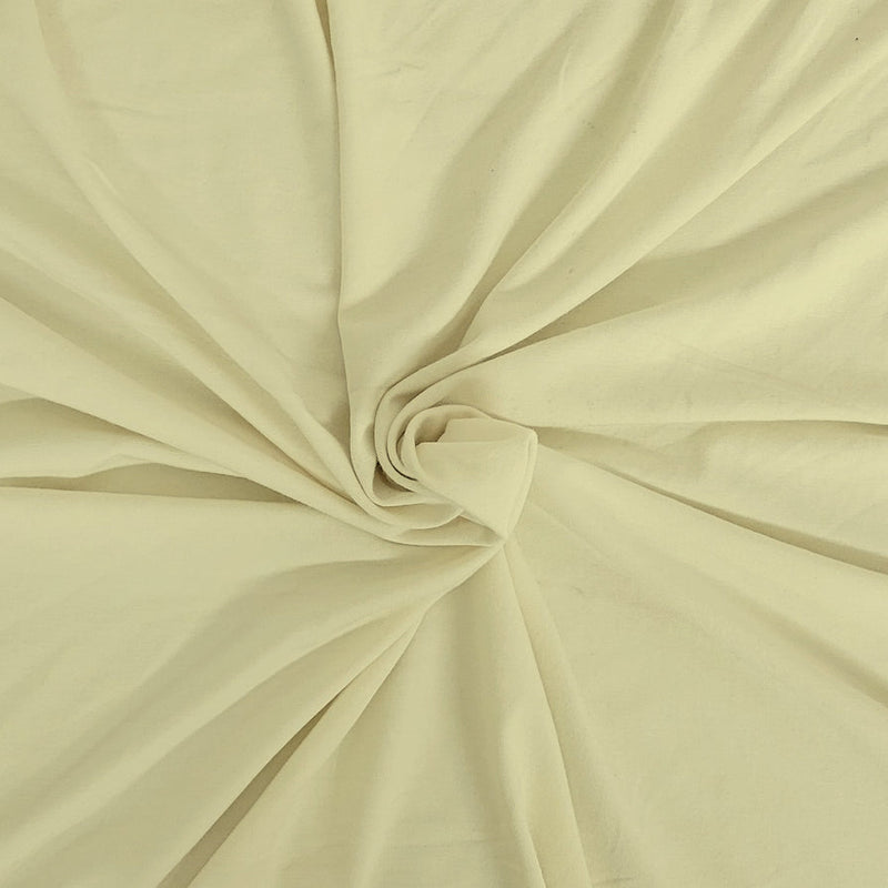 1 Yard Off White Modal Spandex Jersey Knit Fabric Heavyweight Material for Premium Apparel
