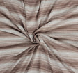 Polyester Jersey Knit Lt Brown Off White Stripes