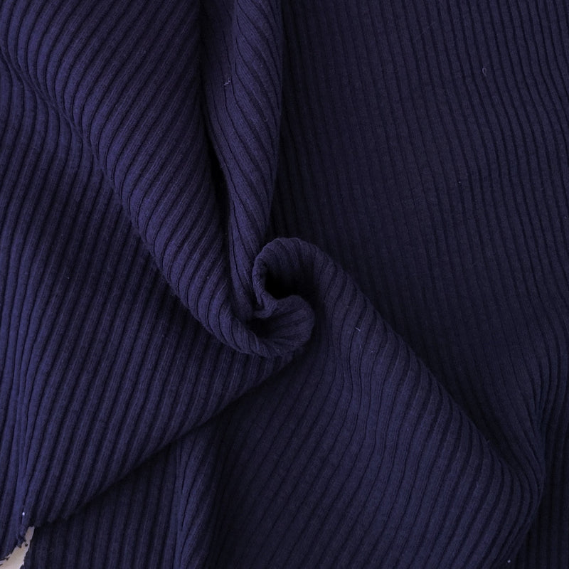 Rib Knit Cotton Spandex Navy