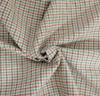 Linen Cotton Gingham Brown Green Taupe