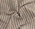 Linen Cotton Gingham Black Olive Brown