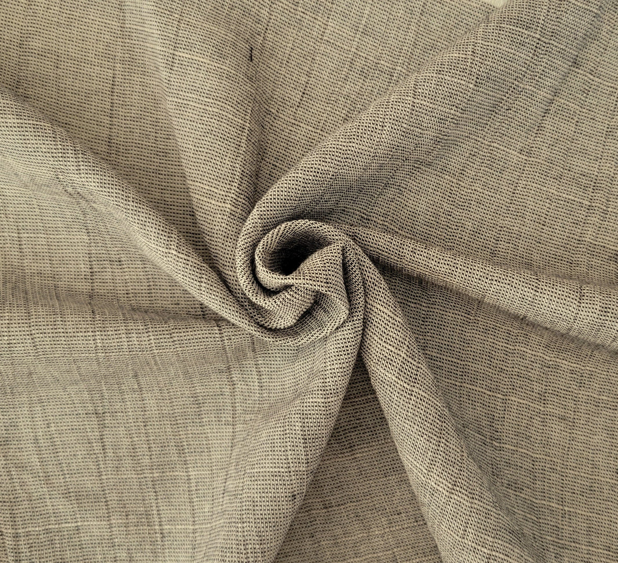 Crinkle Woven Linen Rayon Black White Taupe