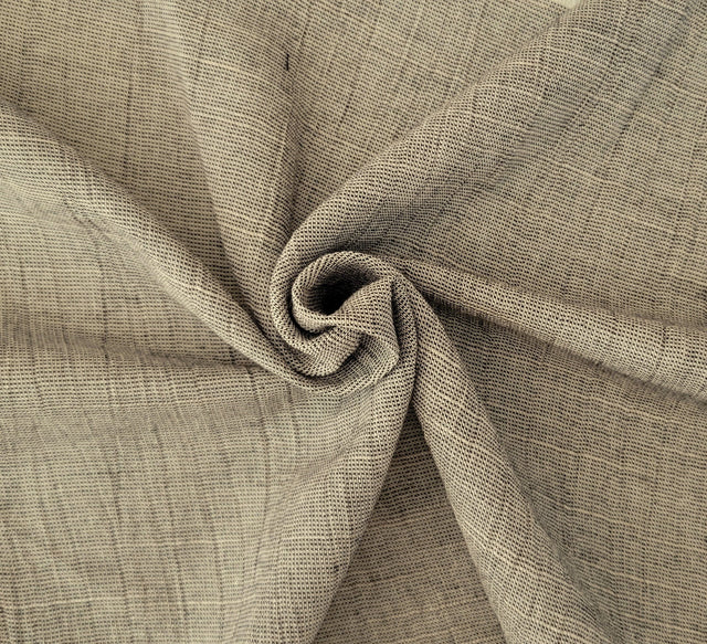 Crinkle Woven Linen Rayon Black White Taupe