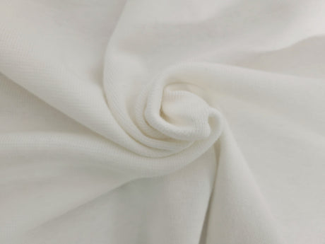 Organic Cotton Spandex 1x1 Rib Off White