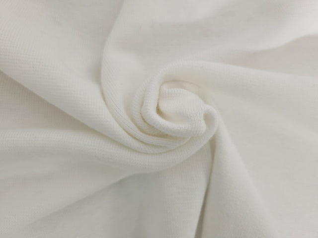 Organic Cotton Spandex 1x1 Rib Off White