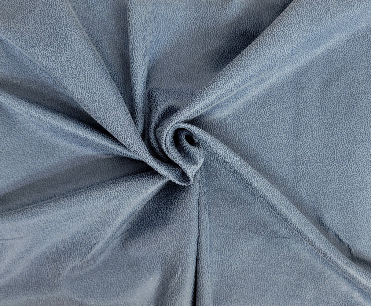 Vegan Soft Leather Denim Blue Stretch