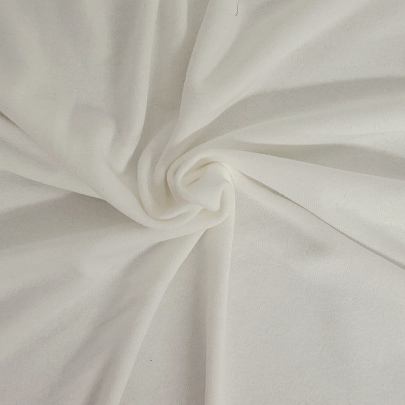 Cotton Blend Loop Terry Knit White