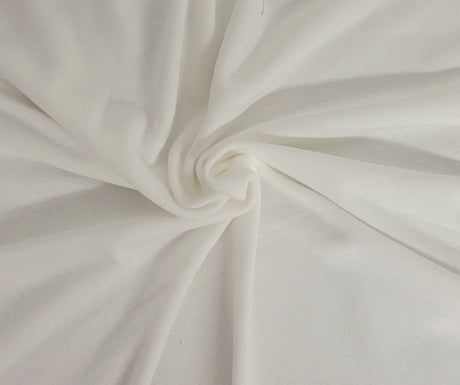 Cotton Blend Loop Terry Knit White