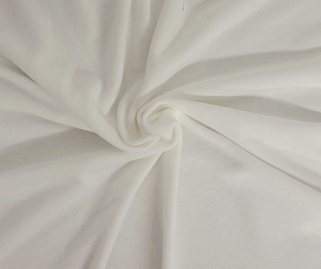 Cotton Blend Loop Terry Knit White