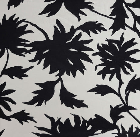 Floral Print Nylon Spandex Rib Knit