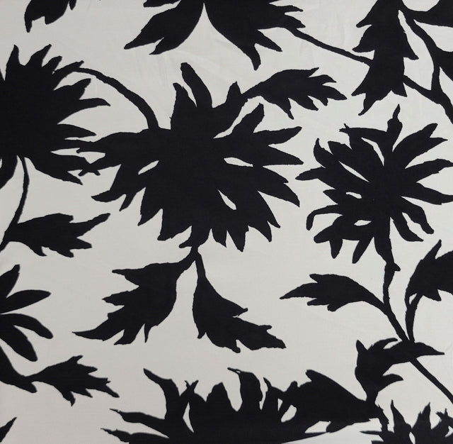 Floral Print Nylon Spandex Rib Knit