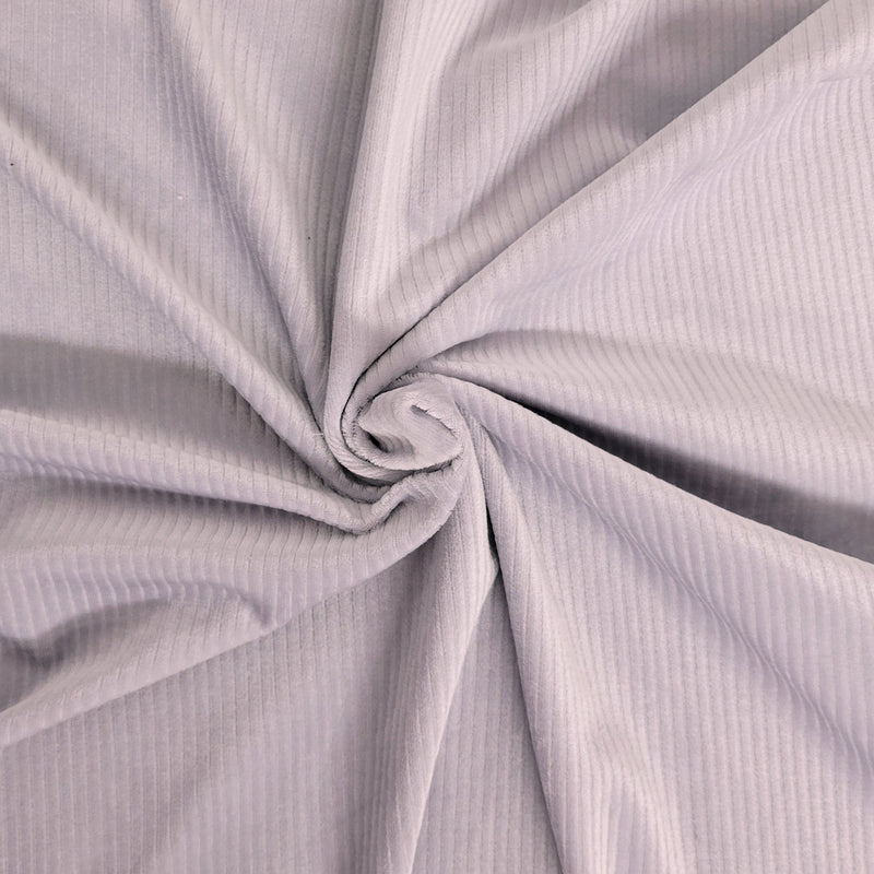 Corded Stretch Velvet Velour Lilac