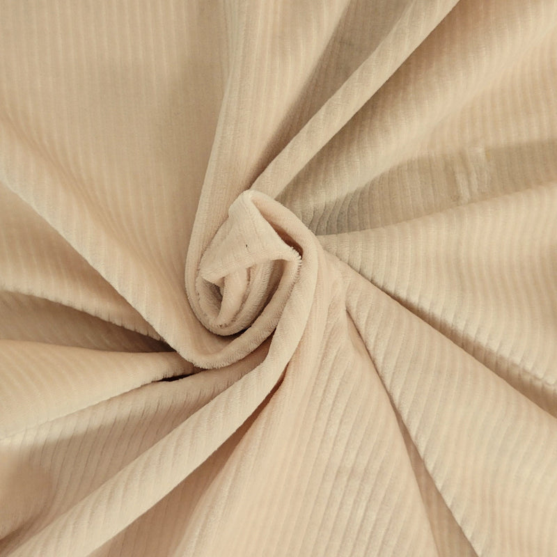 Stretch Velvet Velour Blush Corded