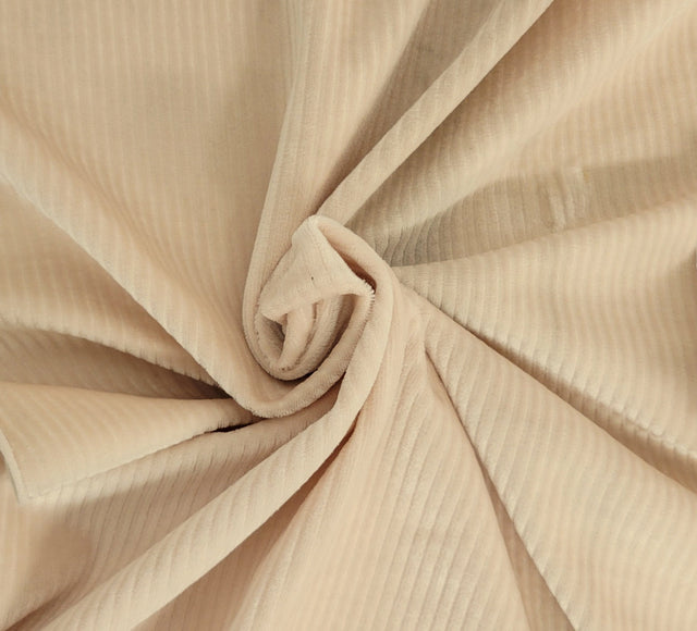 Stretch Velvet Velour Blush Corded