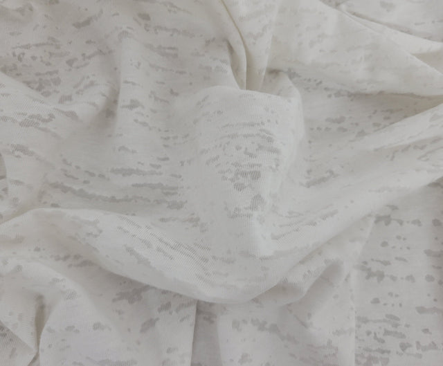 Burnout Jersey Off White Cotton Blend