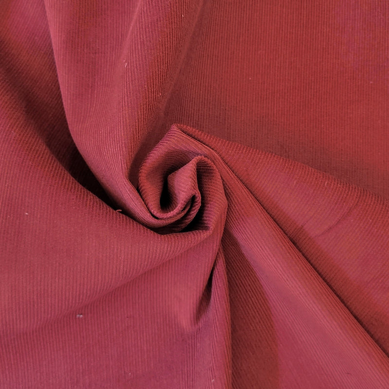 Corduroy 16 Wale Burgundy Cotton