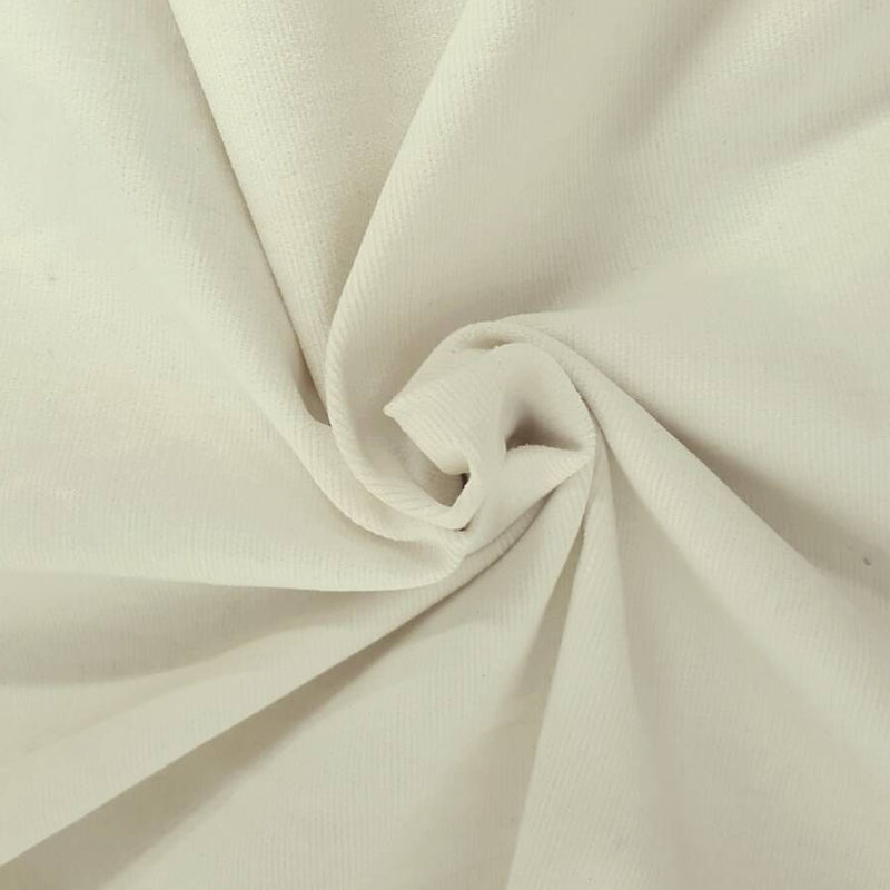 Cotton Spandex Corduroy 18 Wale Off White