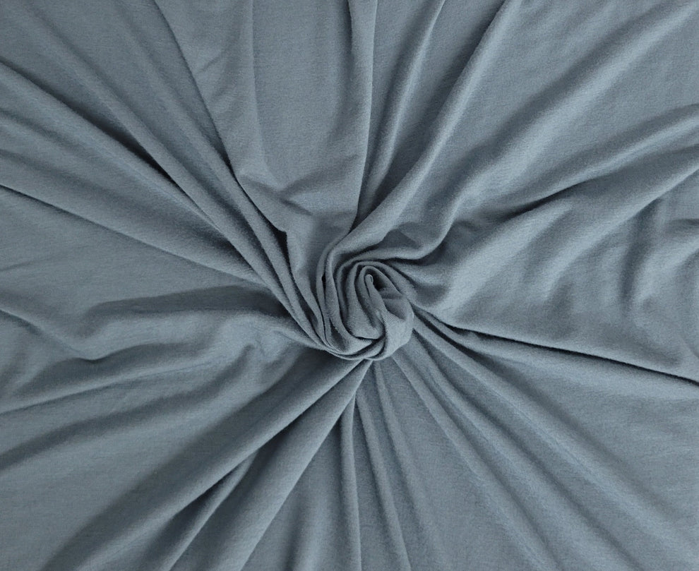 1 Yard Dusty Gray Bamboo Spandex Jersey Knit Fabric with 4 Way Stretch 64 Inch Wide