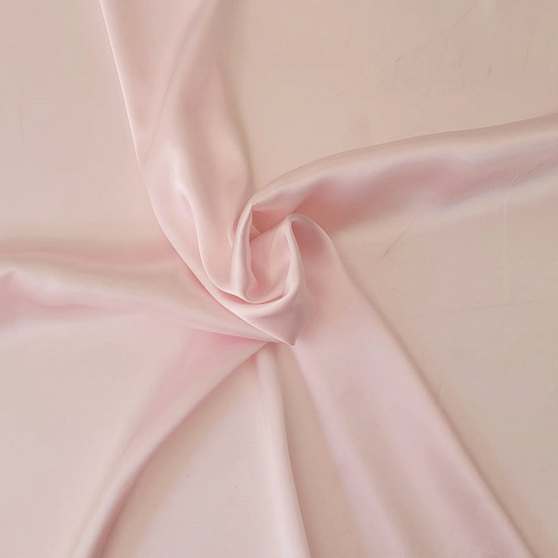 1 Yard Blush Satin Fabric 100% Polyester for Dresses, Linings, Decor, Craft and Bridal Projects