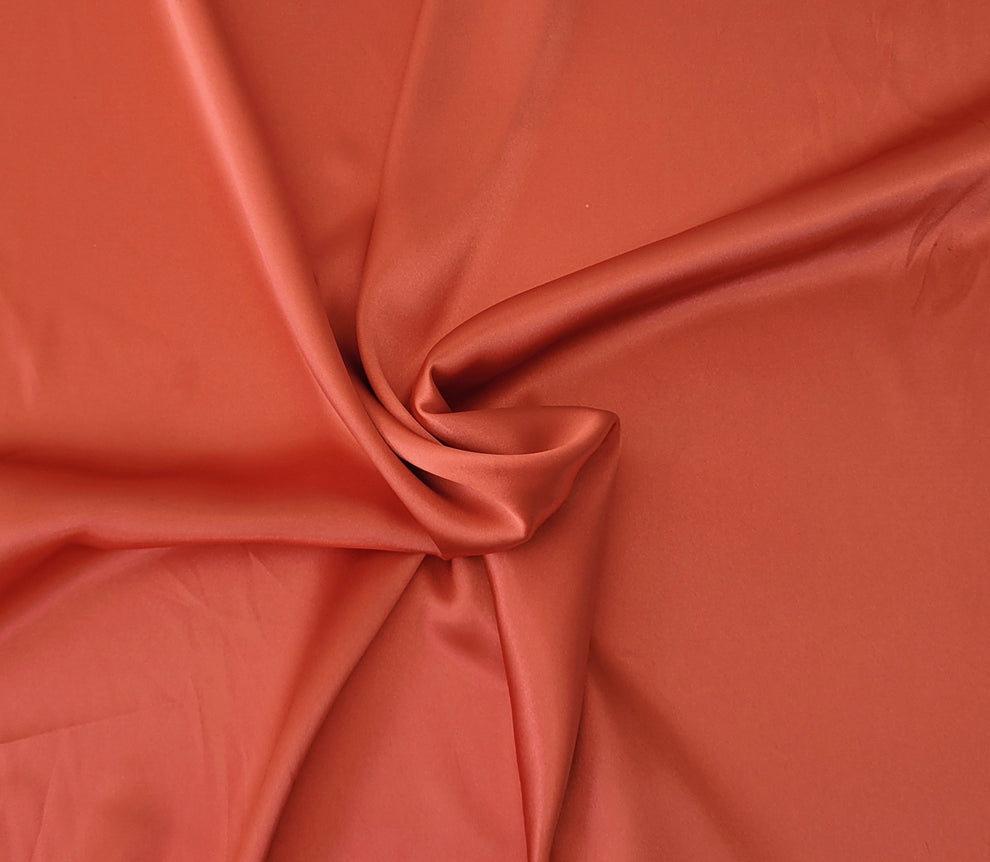 1 Yard Orange Satin Fabric 100% Polyester for Gowns, Costumes, and Event Backdrops