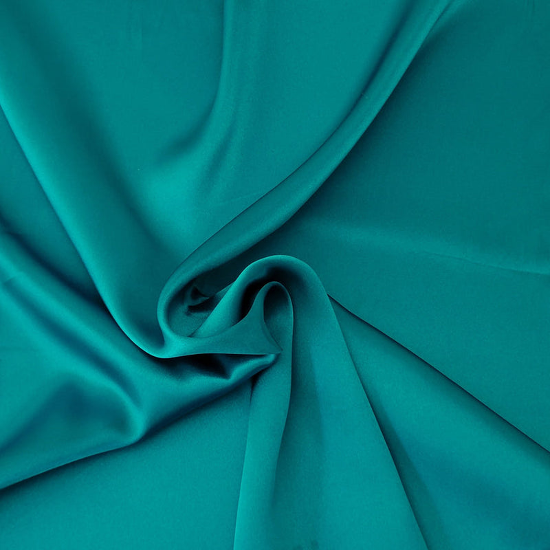 1 Yard Teal Satin Fabric 100% Polyester for Dresses, Decor, Costumes, and Event Draping Projects