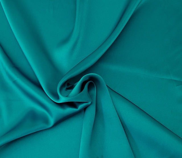Teal Polyester Satin Fabric