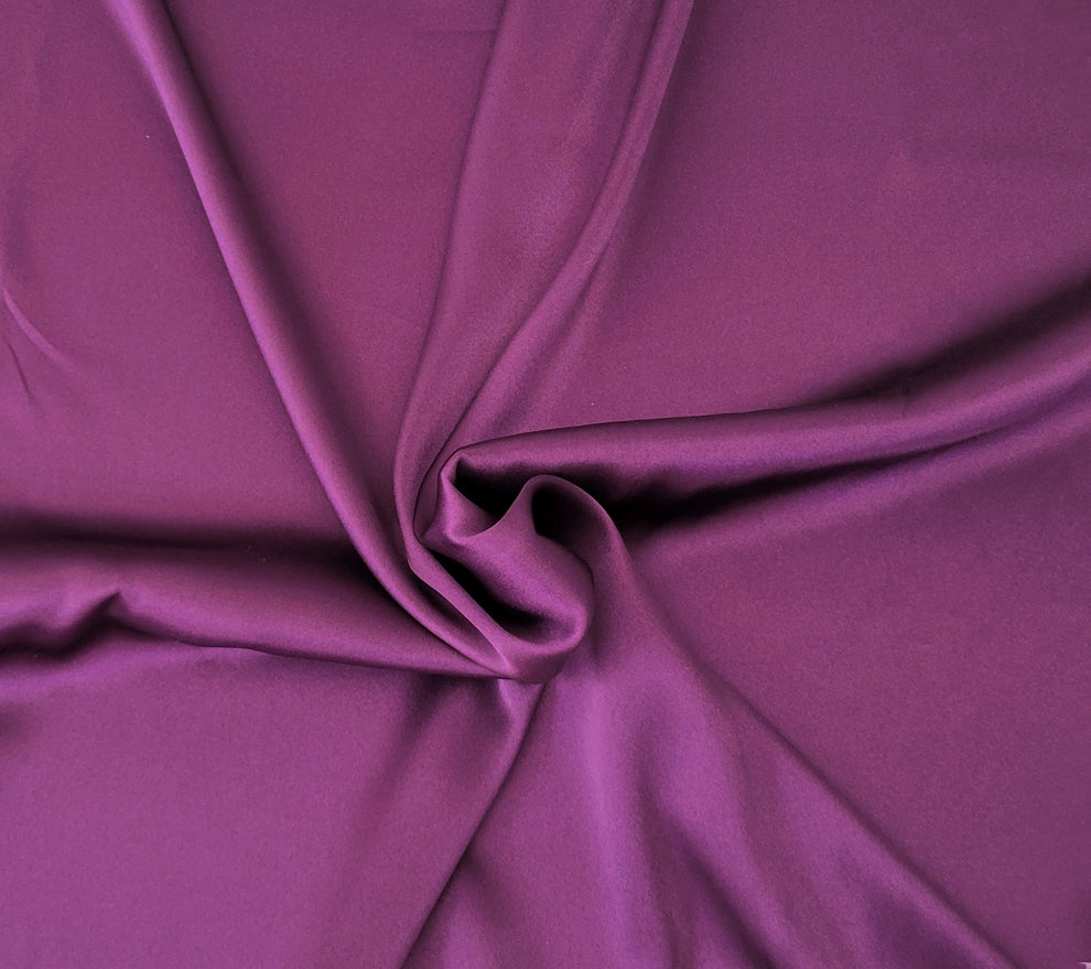 1 Yard Mulberry Satin Fabric 100% Polyester Material for Dresses, Drapes, Linings, and Crafts