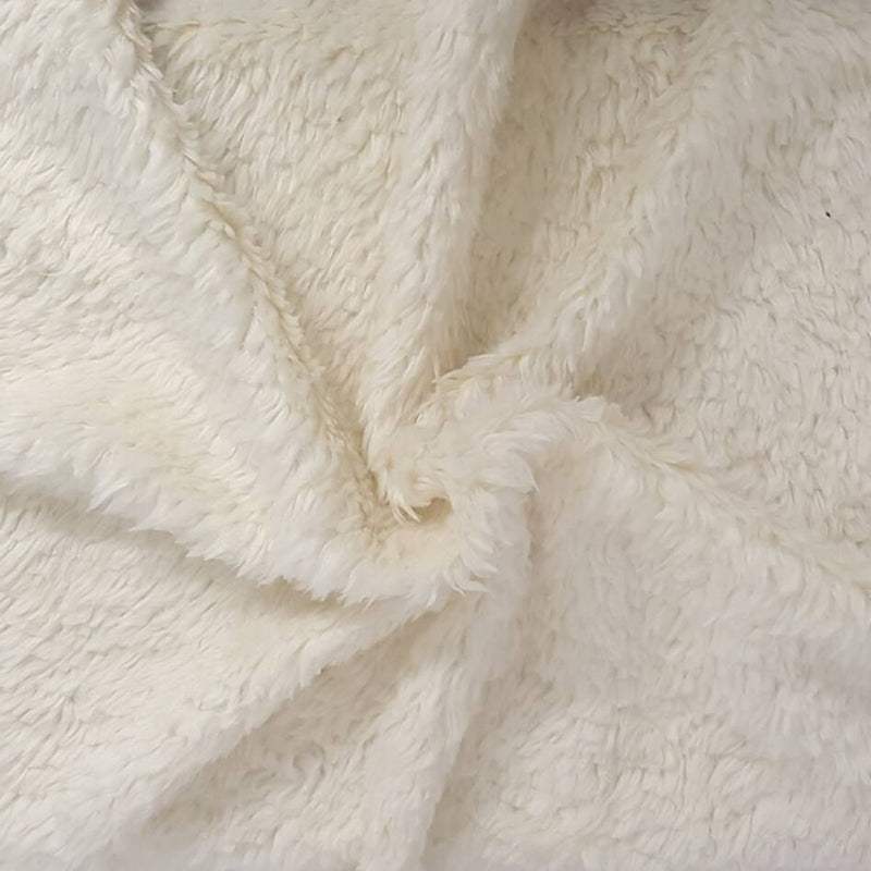 Faux Fur Plush Off White Fabric
