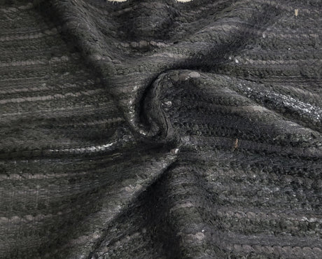 Textured Acrylic Black Fabric
