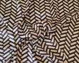 Charmeuse Brown Beige Chevron Print