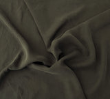 Cupro Tencel Twill Olive Fabric