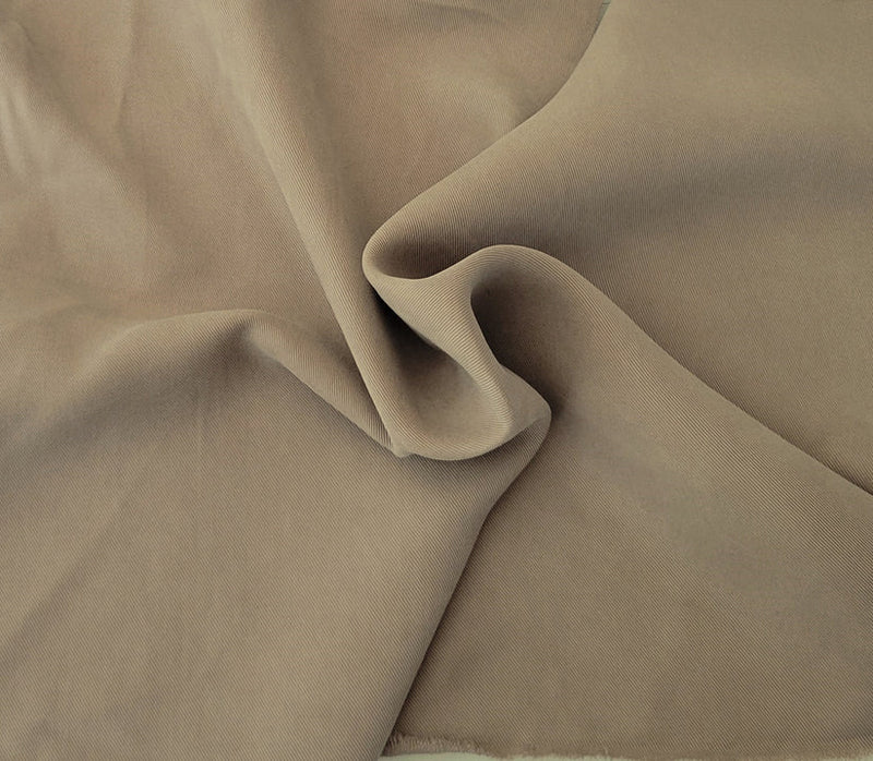 1 Yard Putty Cupro Tencel Twill Fabric For Dresses Home Décor 62 Inch Wide