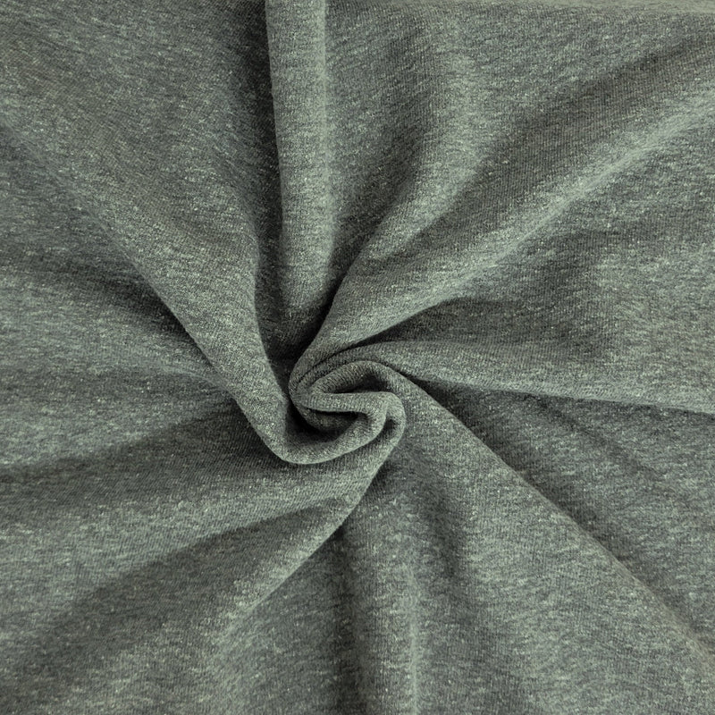 French Terry Knit Dark Heather Gray