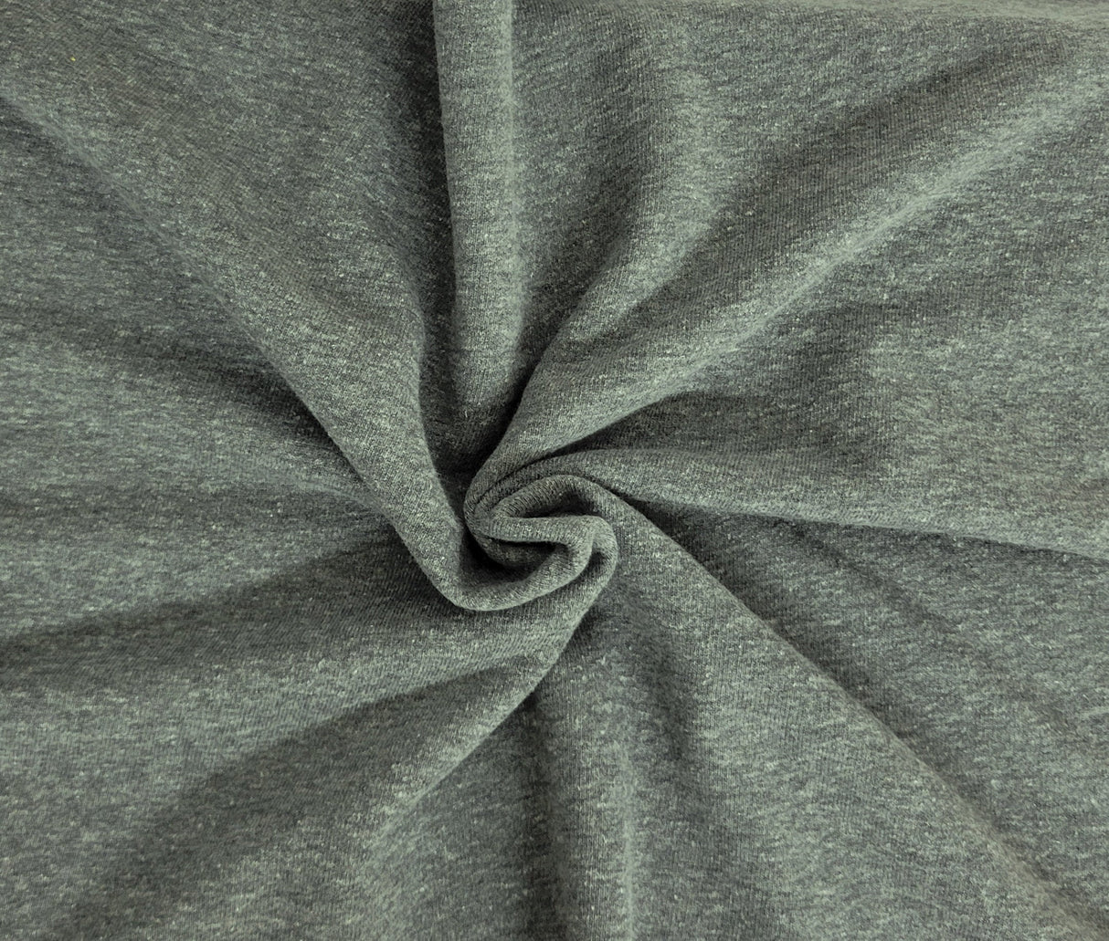 French Terry Knit Dark Heather Gray