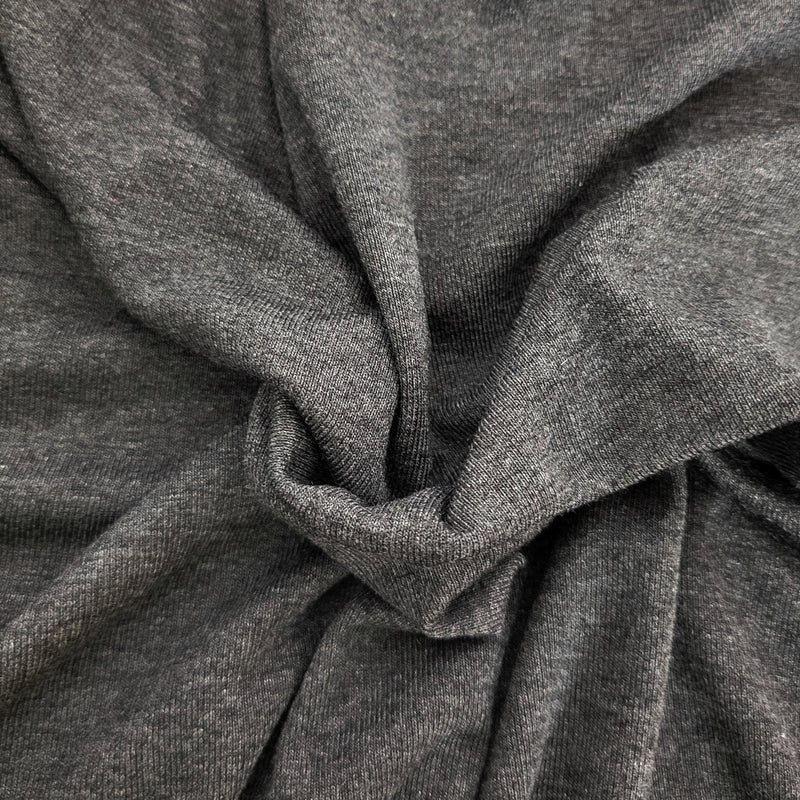 Bamboo Rib Knit Heather Charcoal