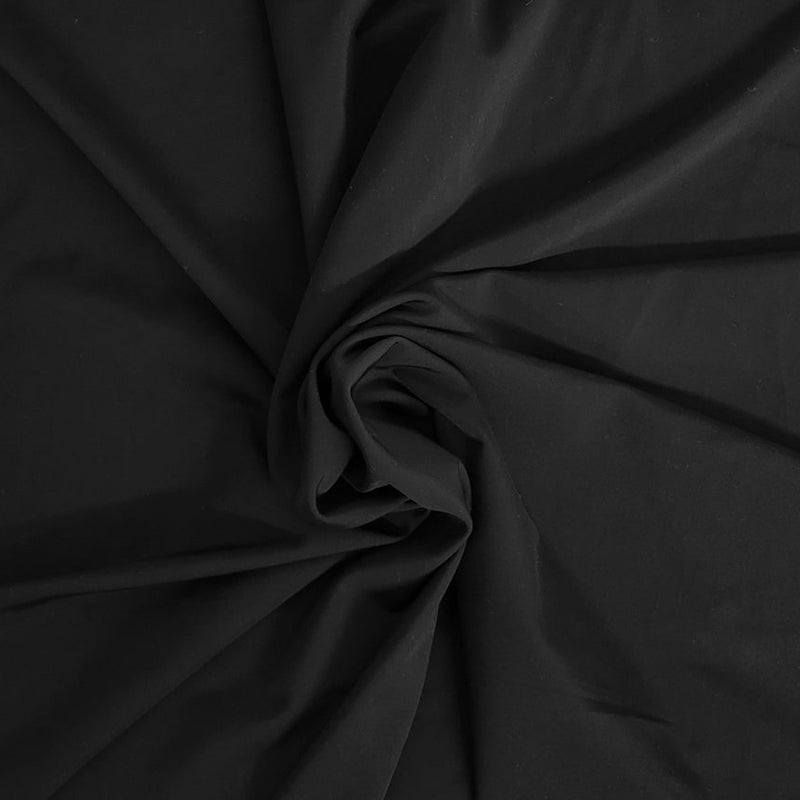 1 Yard Black & Nylon Spandex Activewear Jersey Knit Stretch Performance Fabric for Sportswear & Leggings